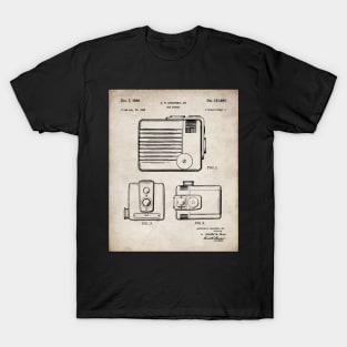 Box Camera Patent - Photographer Photography Fan Art - Antique T-Shirt